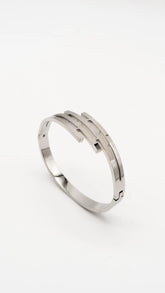 Silver Grid Bangle